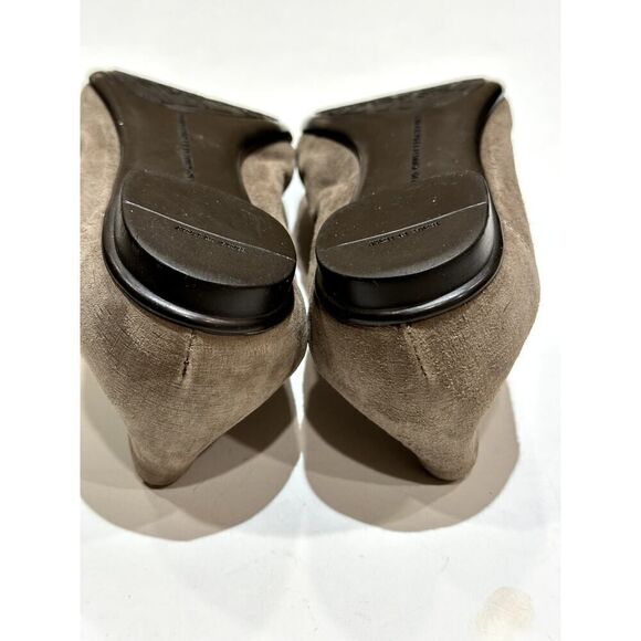AGL Women's Reptile Print Suede Leather Ballet Flats Taupe Size 37 - Picture 9 of 13